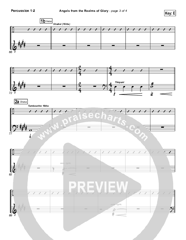 Angels From The Realms Of Glory Percussion 1/2 (Steven Curtis Chapman)