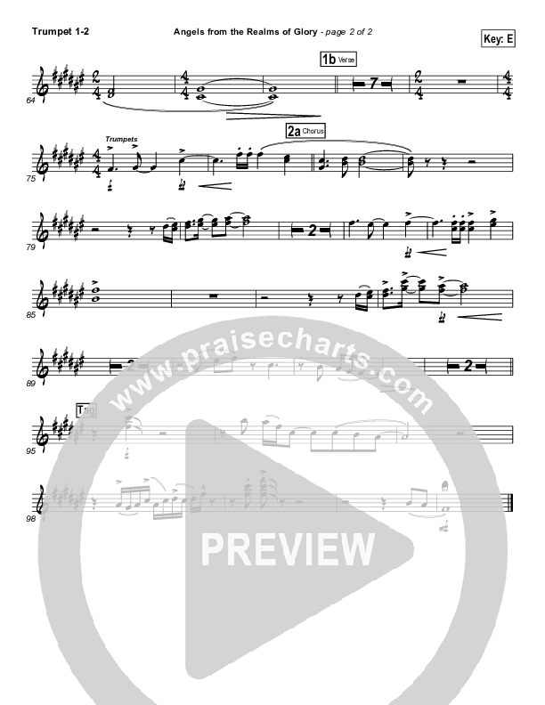 Angels From The Realms Of Glory Trumpet 1,2 (Steven Curtis Chapman)