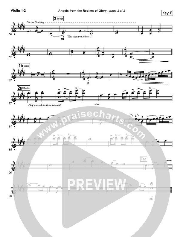 Angels From The Realms Of Glory Violin 1/2 (Steven Curtis Chapman)