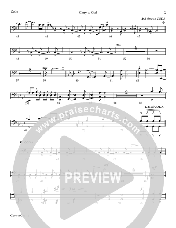 Glory To God (The Angels) Cello (Todd Agnew)