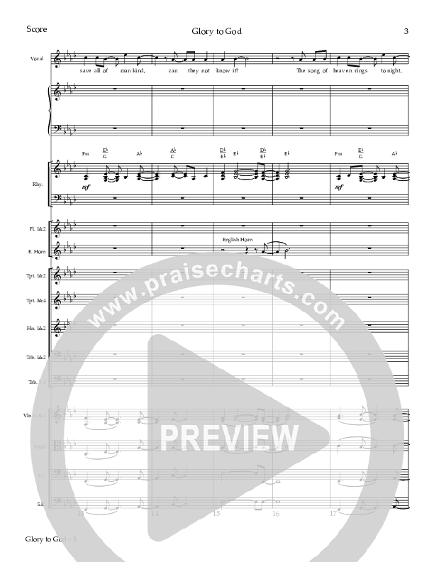 Glory To God (The Angels) Conductor's Score (Todd Agnew)