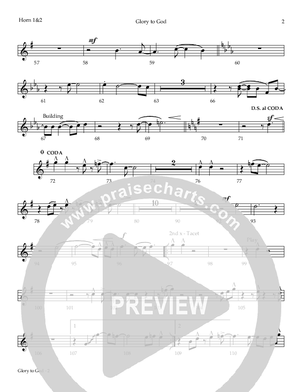 Glory To God (The Angels) French Horn 1/2 (Todd Agnew)