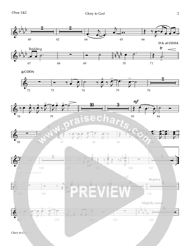 Glory To God (The Angels) Oboe 1/2 (Todd Agnew)