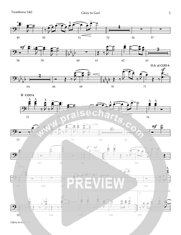 Glory To God (The Angels) Trombone 1/2 (Todd Agnew)