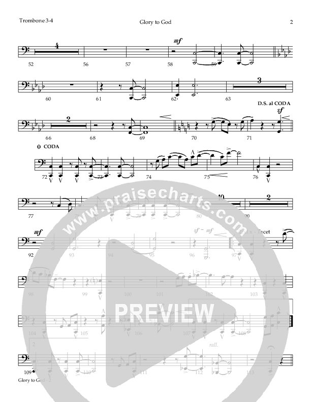 Glory To God (The Angels) Trombone 3 (Todd Agnew)