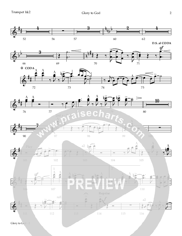 Glory To God (The Angels) Trumpet 1,2 (Todd Agnew)