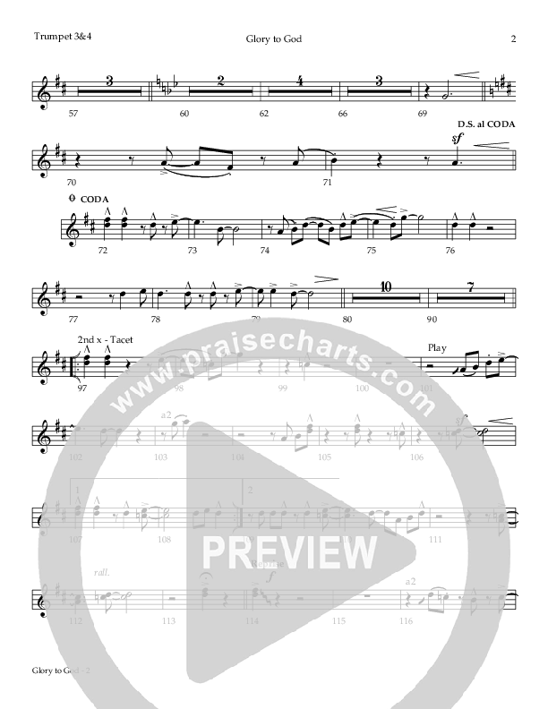 Glory To God (The Angels) Trumpet 3/4 (Todd Agnew)