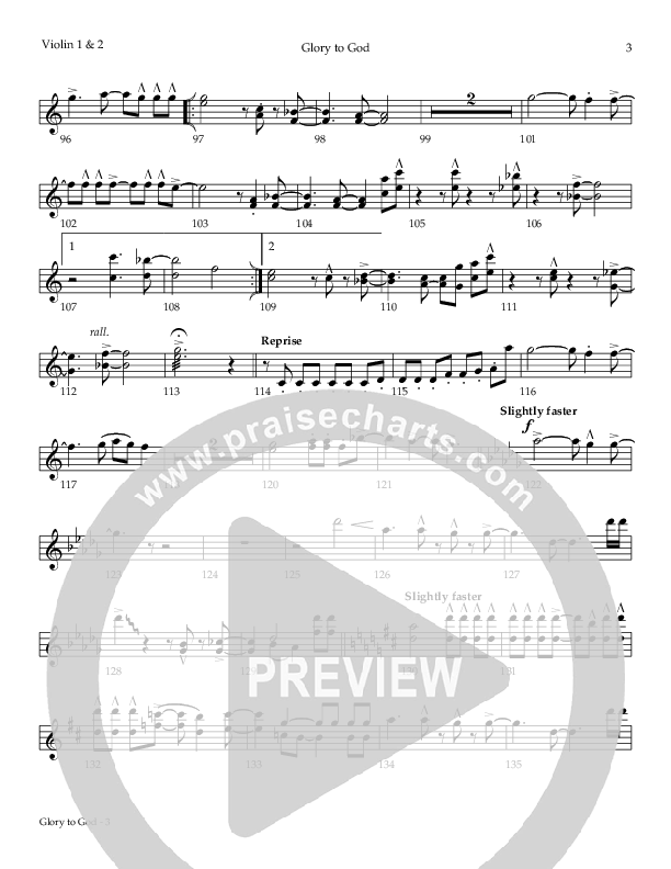 Glory To God (The Angels) Violin 1/2 (Todd Agnew)