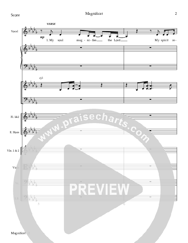 Magnificat (Mary) Conductor's Score (Todd Agnew)