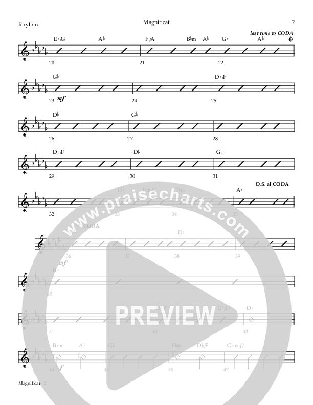 Magnificat (Mary) Rhythm Chart (Todd Agnew)