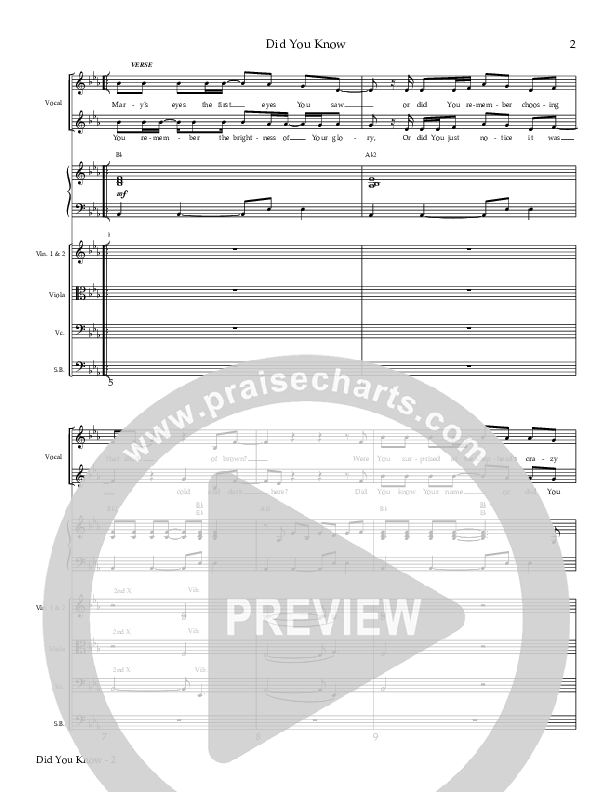 Did You Know  Conductor's Score (Todd Agnew)