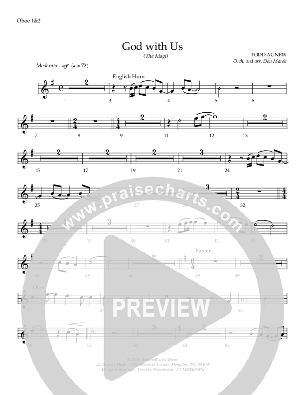 God With Us (The Magi) Oboe 1/2 (Todd Agnew)
