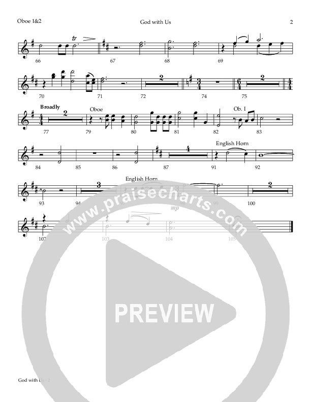 God With Us (The Magi) Oboe 1/2 (Todd Agnew)