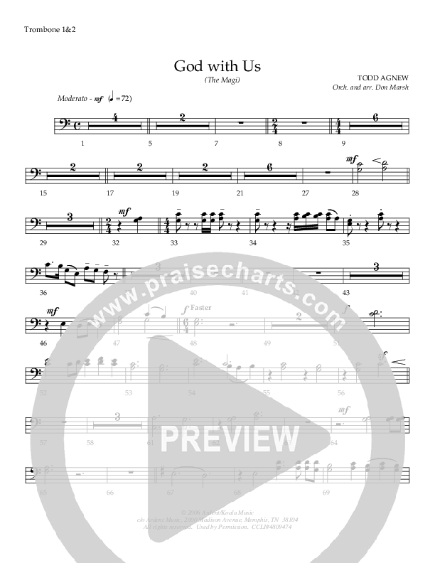 God With Us (The Magi) Trombone 1/2 (Todd Agnew)