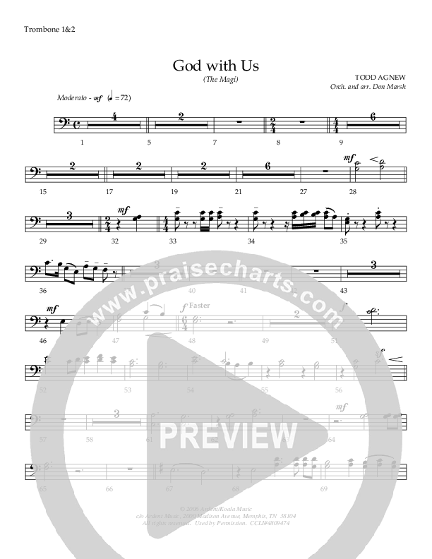 God With Us (The Magi) Trombone 1/2 (Todd Agnew)