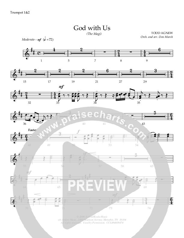 God With Us (The Magi) Trumpet 1,2 (Todd Agnew)