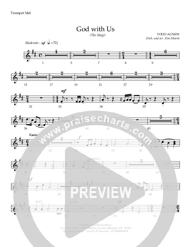 God With Us (The Magi) Trumpet 3/4 (Todd Agnew)