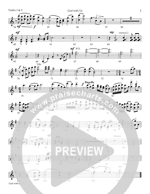 God With Us (The Magi) Violin 1/2 (Todd Agnew)