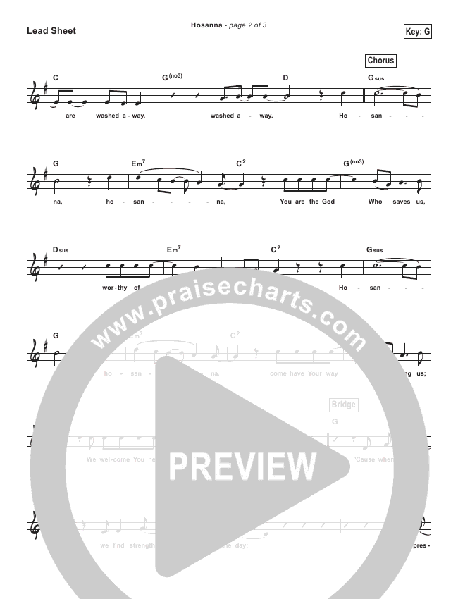 Hosanna (Praise Is Rising) (Simplified) Sheet Music PDF