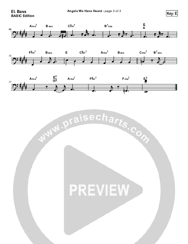 Angels We Have Heard On High Bass Guitar (Dennis Jernigan)