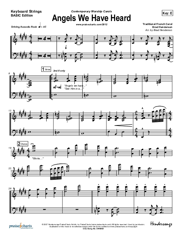 Angels We Have Heard On High Synth Strings (Dennis Jernigan)