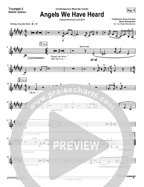 Angels We Have Heard On High Trumpet 3 (Dennis Jernigan)