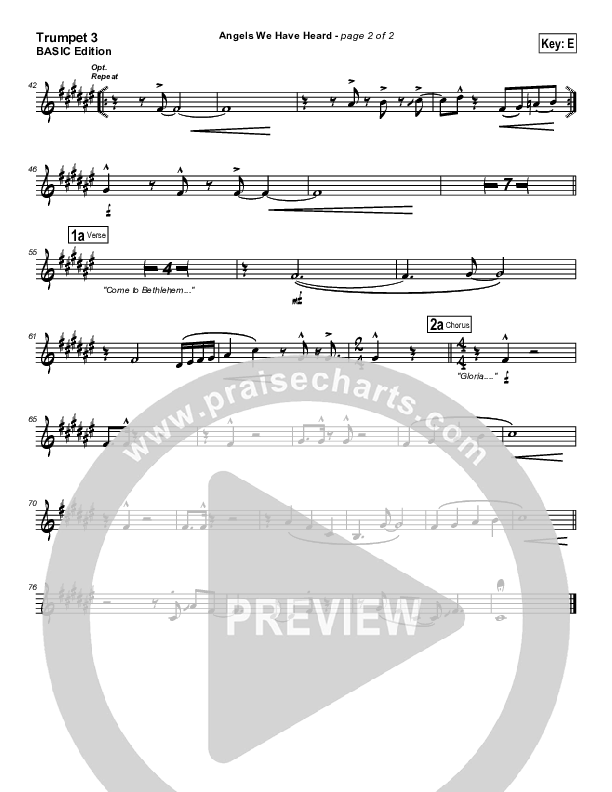 Angels We Have Heard On High Trumpet 3 (Dennis Jernigan)