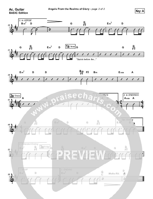 Angels From The Realms Of Glory Acoustic Guitar (Dennis Jernigan)