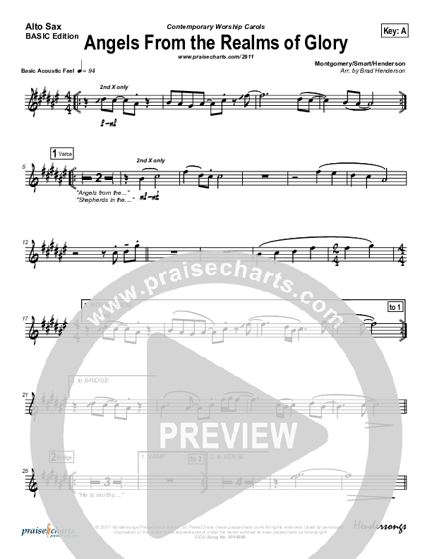 Angels From The Realms Of Glory Alto Sax (Dennis Jernigan)