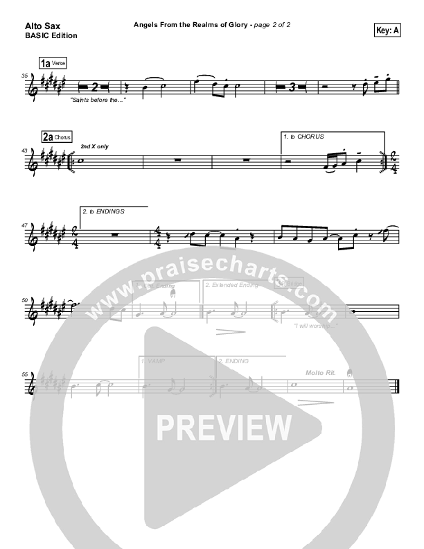 Angels From The Realms Of Glory Alto Sax (Dennis Jernigan)