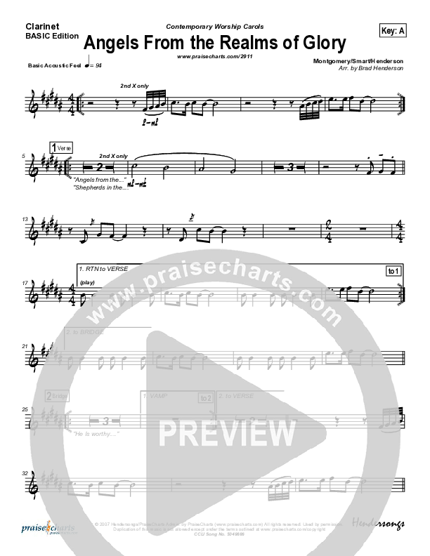 Angels From The Realms Of Glory Clarinet (Dennis Jernigan)