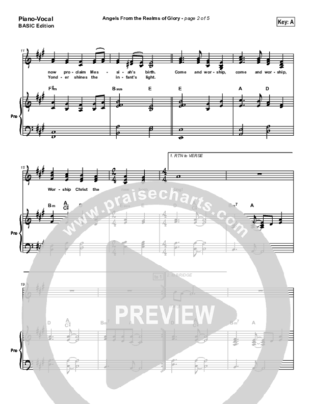 Angels From The Realms Of Glory Lead & Piano (Dennis Jernigan)