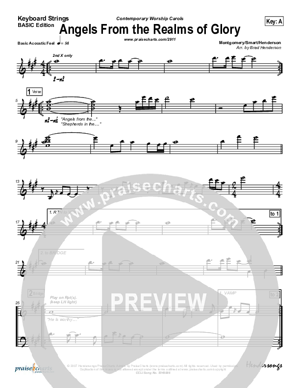 Angels From The Realms Of Glory Synth Strings (Dennis Jernigan)