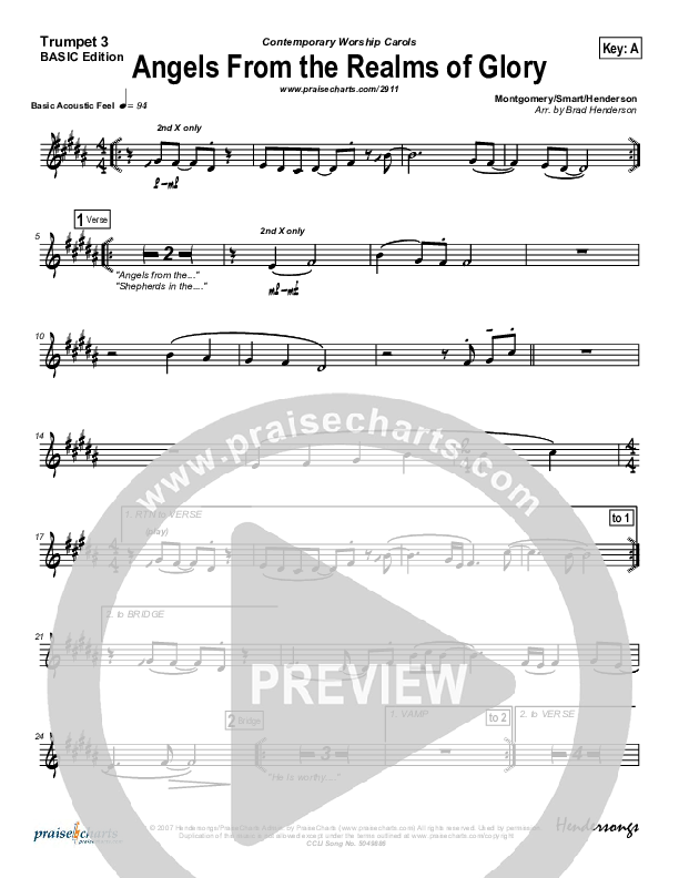 Angels From The Realms Of Glory Trumpet 3 (Dennis Jernigan)