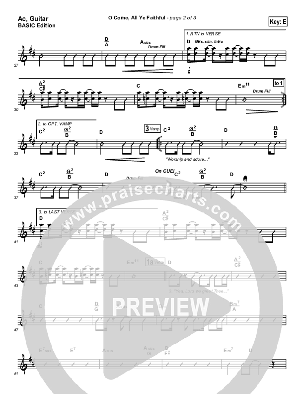 O Come All Ye Faithful Acoustic Guitar (Dennis Jernigan)