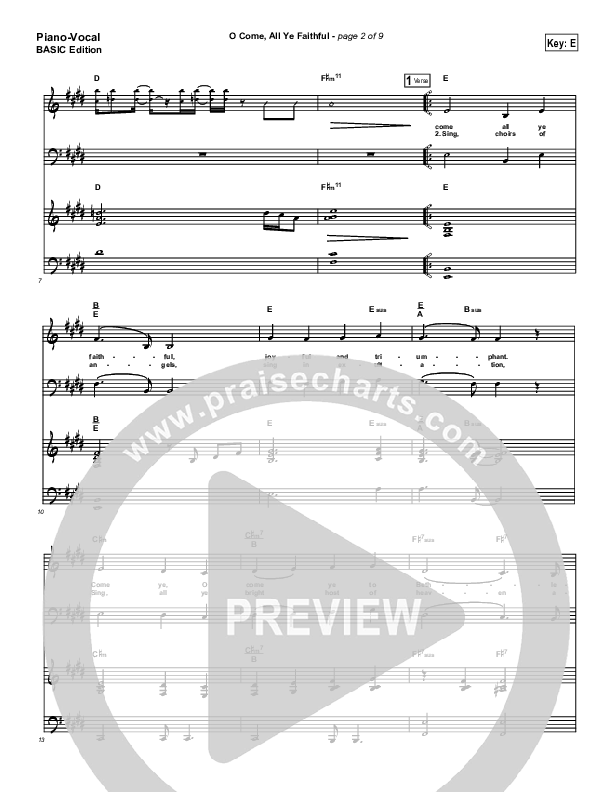 O Come All Ye Faithful Lead & Piano (Dennis Jernigan)