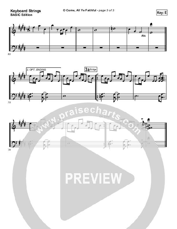 O Come All Ye Faithful Synth Strings (Dennis Jernigan)