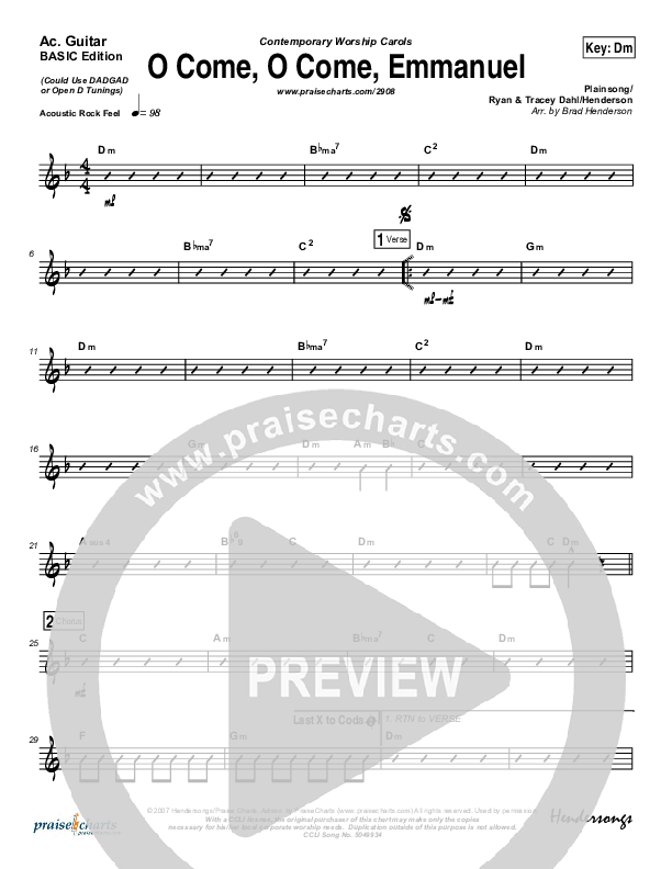 O Come O Come Emmanuel Acoustic Guitar (Dennis Jernigan)