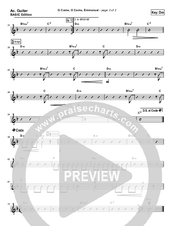 O Come O Come Emmanuel Acoustic Guitar (Dennis Jernigan)