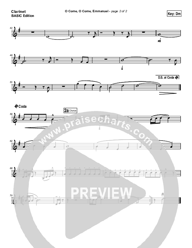 O Come O Come Emmanuel Clarinet (Dennis Jernigan)