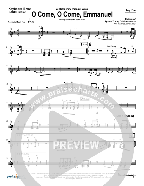 O Come O Come Emmanuel Synth Brass (Dennis Jernigan)