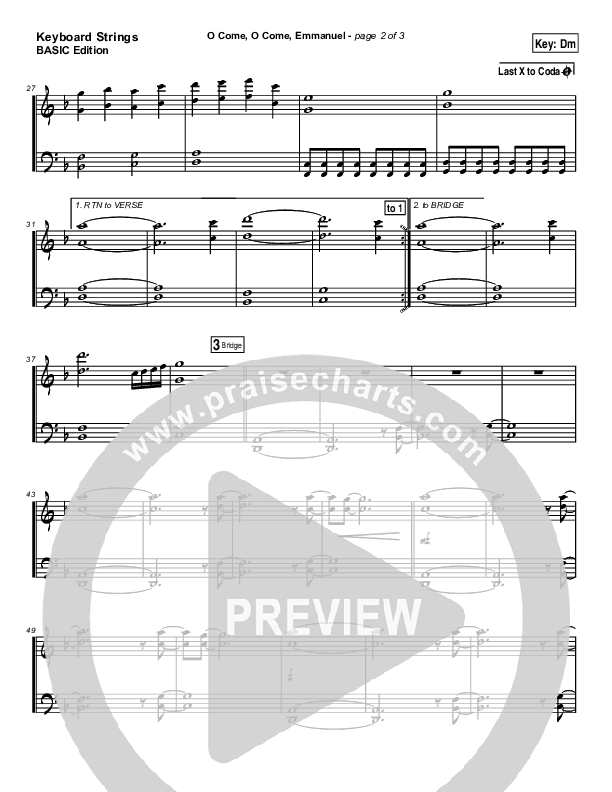 O Come O Come Emmanuel Synth Strings (Dennis Jernigan)