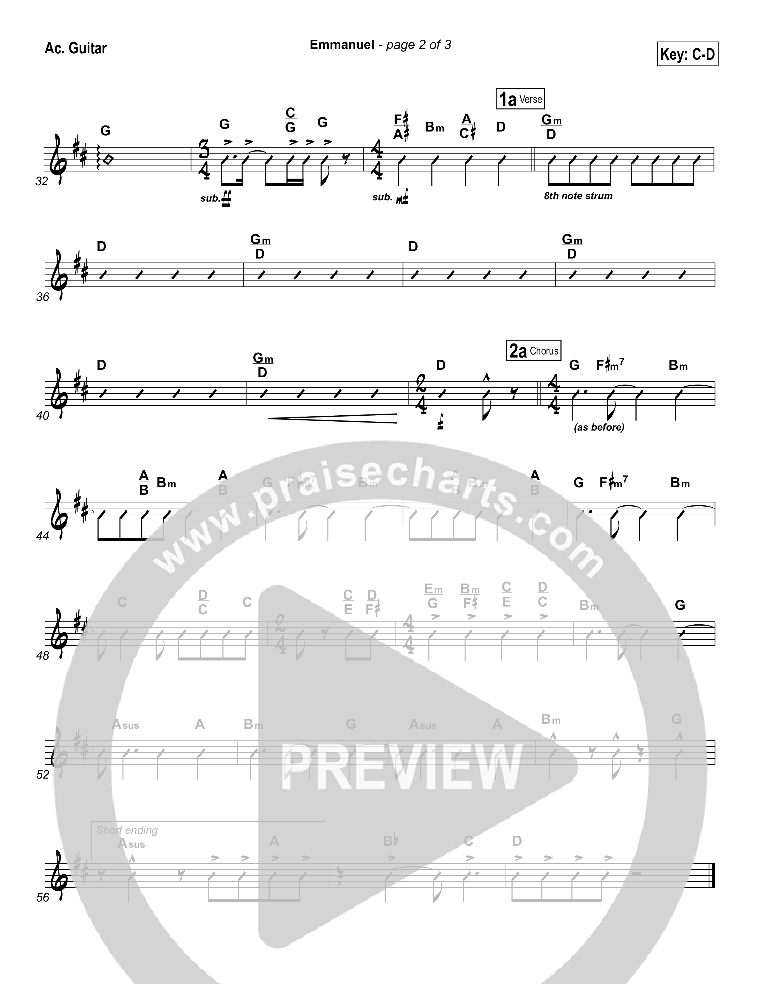 Emmanuel Acoustic Guitar (Michael W. Smith)