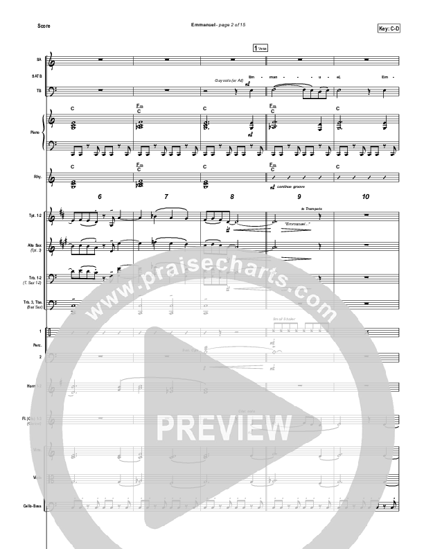 Emmanuel Conductor's Score (Michael W. Smith)