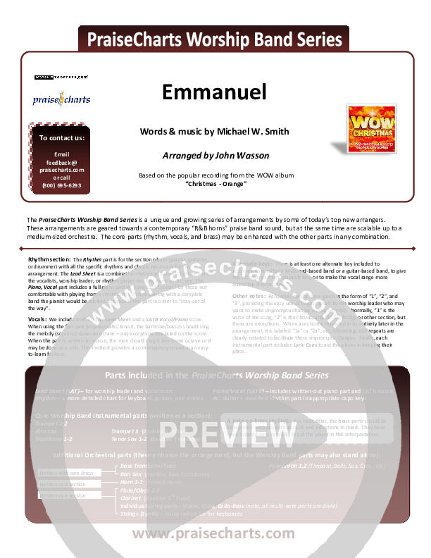 Emmanuel Orchestration (Michael W. Smith)