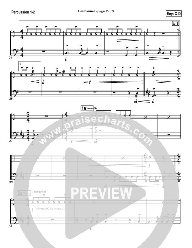 Emmanuel Percussion 1/2 (Michael W. Smith)