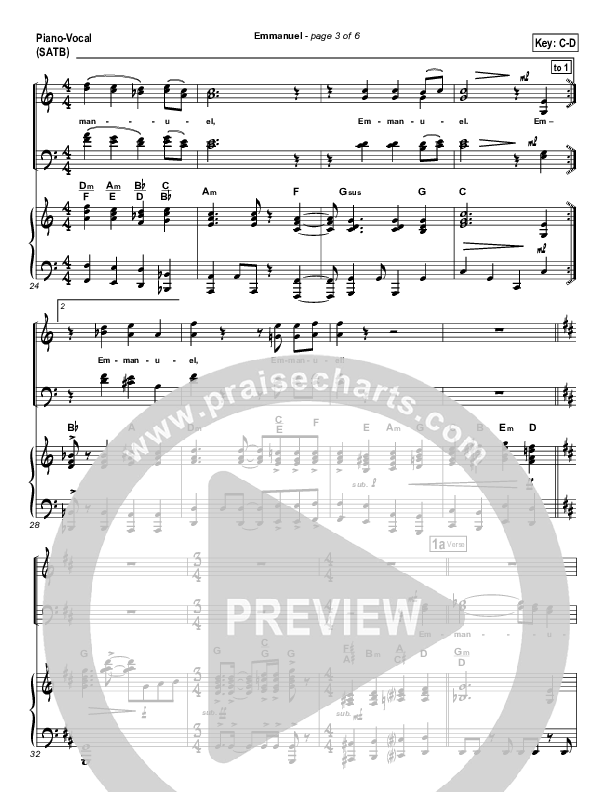 Emmanuel Piano/Vocal (SATB) (Michael W. Smith)