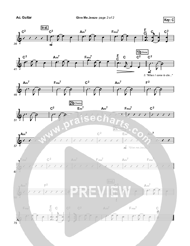 Give Me Jesus Acoustic Guitar (Jeremy Camp)