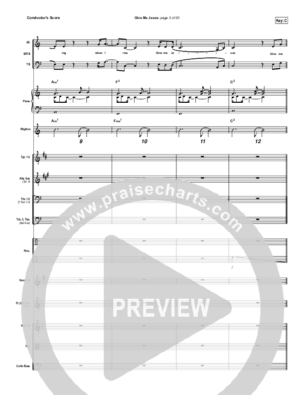 Give Me Jesus Conductor's Score (Jeremy Camp)