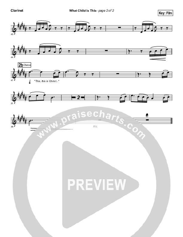 What Child Is This Clarinet (Third Day)